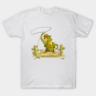 Cartoon cactus cowboy T-Shirt